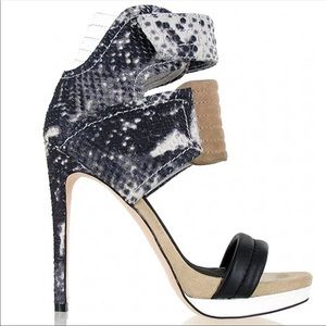 MIA Limited Edition Rocco Platform Pump gray snake